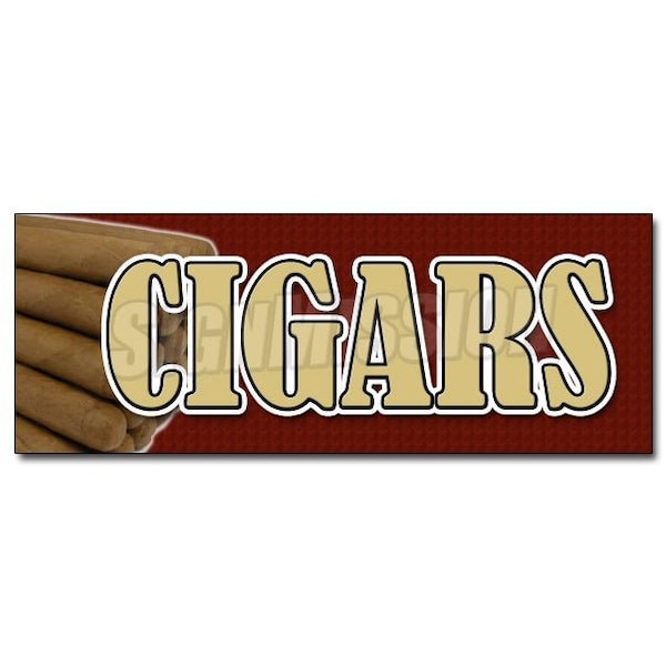 CIGARS DECAL sticker cigar shop humidor cuban cutter retail display supplies, D-36 Cigars